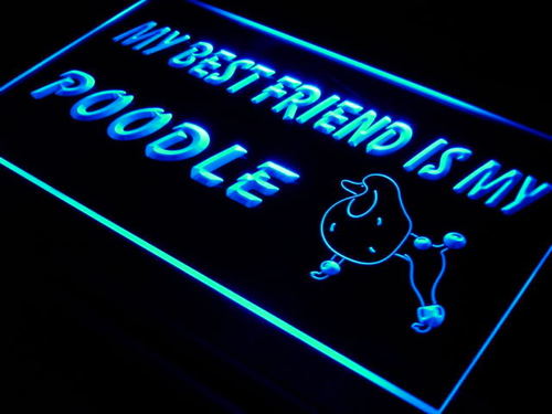 Best Friend Poodle Dog Pet Decor Neon Light Sign